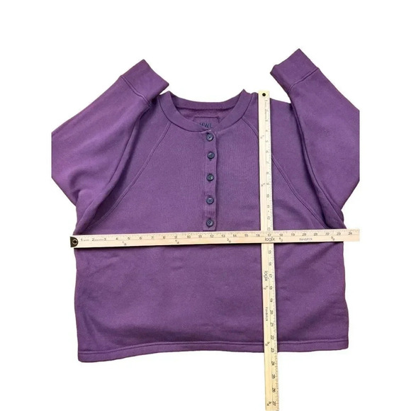 Madewell MWL Betterterry Henley Sweatshirt Size Small - Picture 6 of 11